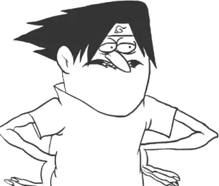 😶 Sasuke Uchiha cartoon, anime, manga, parody, crossover, funny telegram sticker