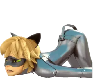 🤢 Chat Noir Miraculous: Tales of Ladybug & Cat Noir мультфильм, Кот Нуар, Леди Баг, анимация, супергерой telegram sticker