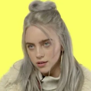 💧 Billie Eilish Billie Eilish, นักร้อง, คนดัง, ผู้หญิง, เพลง telegram sticker