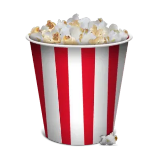 🍟 попкорн, еда, фильм, снек, ведро telegram sticker