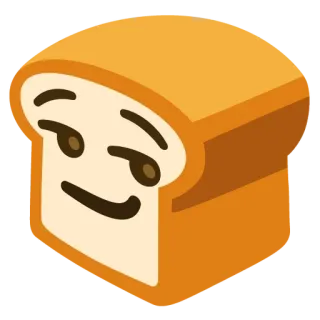🍞 roti, angkuh, makanan, emoji, roti bakar telegram sticker