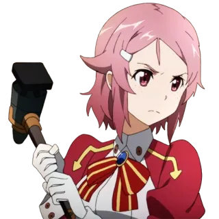 👷 Lisbeth Sword Art Online Anime, Cartone animato, Arma, Lisbeth, Sword Art Online telegram sticker