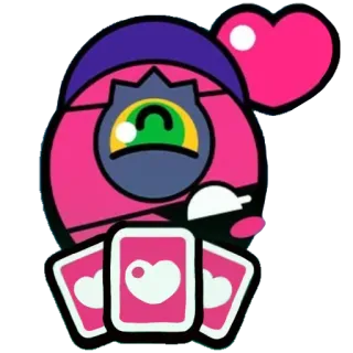 ❤️ Мультфильм, Розовый, Сердце, Открытки whatsapp sticker