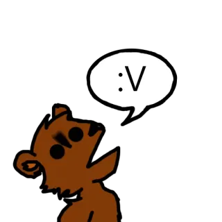 😗 :V ours, dessin animé, emoji, animal, bulle de dialogue whatsapp sticker