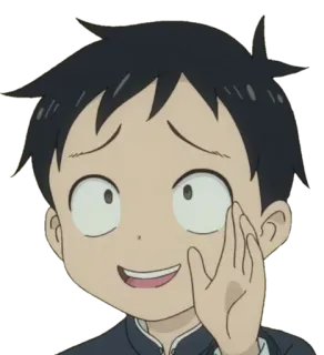 😏 Anime, Menino, Desenho animado, Surpresa, Personagem telegram sticker