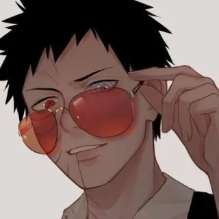 😎 Obito Uchiha Naruto anime, cartoon, manga, glasses, obito, uchiha telegram sticker