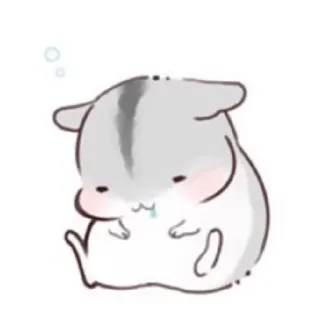 😳 hamster, mignon, animal, animal de compagnie, dessin animé, autocollant whatsapp sticker