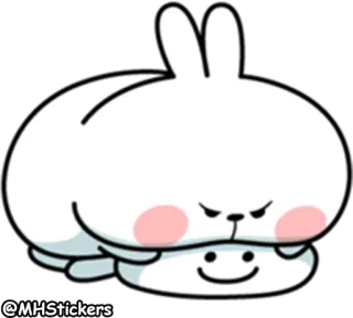 😠 @MHStickers bunny, rabbit, cute, animal, kawaii, sticker telegram sticker