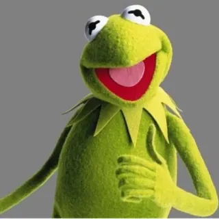 😆 Kermit Kermit la rana, Muppet, marioneta, verde, rana, dibujos animados telegram sticker