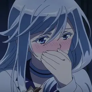 ❤️ Anime, Chorando, Menina, Triste, Personagem whatsapp sticker