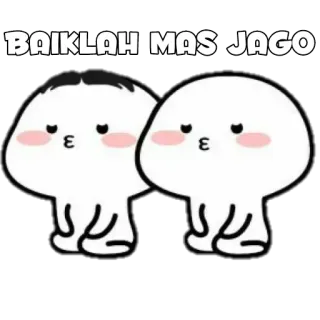🍡 BAIKLAH MAS JAGO mignon, dessin animé, expression, indonésien telegram sticker