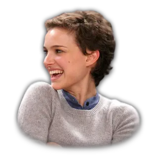 😅 Natalie Portman Natalie Portman, actress, celebrity, woman, portrait, smile telegram sticker