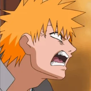 🍁 Ichigo Kurosaki Bleach Anime, Ichigo, Bleach, Cartone animato, Personaggio, Arrabbiato, Manga telegram sticker