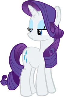 😒 Rarity My Little Pony Пони, Мультфильм, Лошадь, Фиолетовый, Анимированный telegram sticker