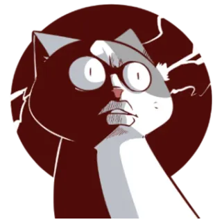 🙀 gato, enojado, meme, cómic telegram sticker