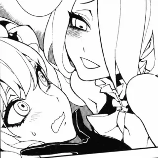 😏 Anime, Manga, Cartoni animati, Personaggi, Monocromatico telegram sticker