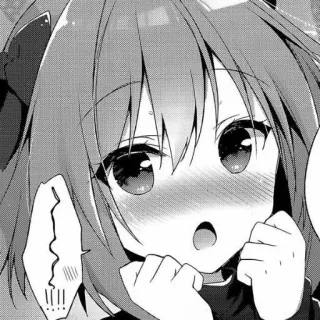 😮 animé, fille, choquée, mignon, manga telegram sticker