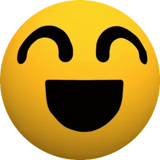 😄 Эмодзи, Счастливый, Улыбка, Лицо, Желтый, Радостный telegram sticker