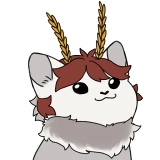 😚 แมว, สัตว์เลี้ยง, สัตว์, น่ารัก, ข้าวสาลี, มีขน telegram sticker