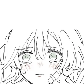 😭 anime, piangere, triste, lacrime, emozionale telegram sticker