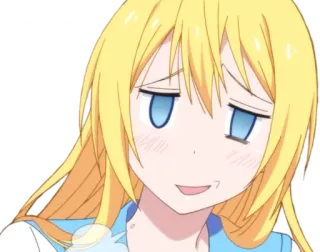 😃 Anime, Chica, Rubia, Expresión, Linda, Feliz, Sonriendo, Dibujo animado telegram sticker