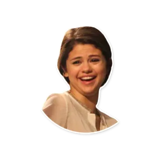 😂 Selena Gomez selebriti, penyanyi, aktris, wajah, wanita whatsapp sticker