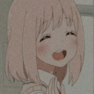 💛 anime, dễ thương, nụ cười, hạnh phúc, cô gái telegram sticker