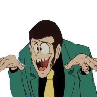 👿 Arsène Lupin III Lupin the 3rd Anime, Cartoon, lächelnd, glücklich, lustig telegram sticker