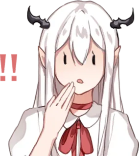 😯 Anime, Iblis, Lucu, Peri, Gadis, Stiker telegram sticker