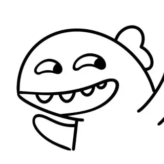 😄 dessin animé, monstre, créature, dessin, drôle, personnage, illustration whatsapp sticker