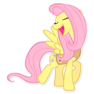 😝 Fluttershy My Little Pony Fluttershy, Pony, Cartoon, My Little Pony, Freundschaft, süß, Mähne, Pegasus telegram sticker