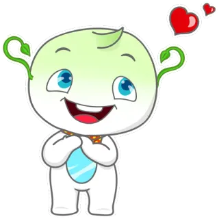 😍 Kartun, Karakter, Lucu, Hati, Ramah, Ilustrasi telegram sticker
