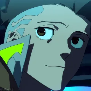 ⚙️ cyberpunk, anime, character, portrait telegram sticker