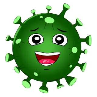 😀 冠状病毒, 新冠肺炎, 病毒, 卡通, 健康, 医药 telegram sticker