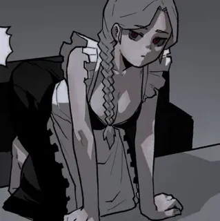 ⛓ メイド, アニメ, マンガ, 女性, 這う telegram sticker