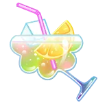๐ cocktail, drink, beverage, lemon, refreshment, glass, pastel, neon whatsapp sticker