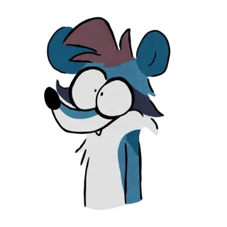 😃 Мультфильм, Персонаж, Смешной, Иллюстрация, Животное, Синий telegram sticker