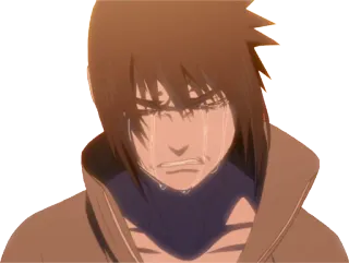 😭 Sasuke Naruto anime, llorando, Sasuke, triste, lágrimas, manga telegram sticker