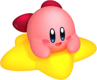 ⭐️ Kirby Kirby, Gwiazda, Różowy, Nintendo, Gra wideo, Postać telegram sticker