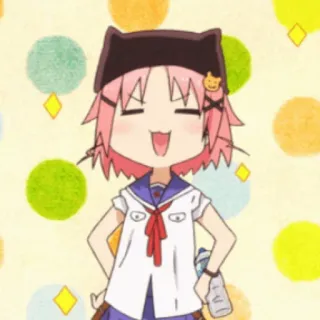🎈 Anime, Katzenohren, Schuluniform, Cartoon telegram sticker