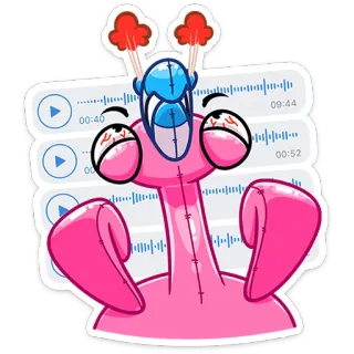 😡 frustrated, angry, cartoon, stress, pink, emoji whatsapp sticker