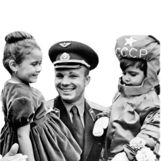 🏡 Yuri Gagarin CCCP astronaut, space, soviet, cosmonaut, Yuri Gagarin, USSR telegram sticker