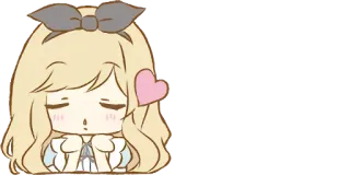 😘 애니메이션, 소녀, 귀여운, 만화, 하트 telegram sticker