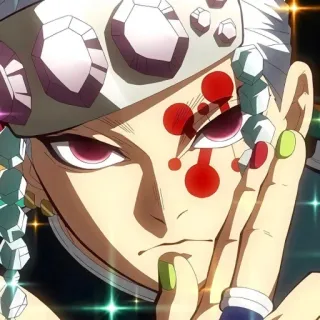 😡 Tengen Uzui Demon Slayer Аниме, Клинок, рассекающий демонов, Тенген Узуй, Персонаж, Стикер telegram sticker