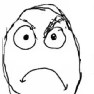 😡 Rage Face cara de raiva, meme, internet, expressão, bravo, engraçado whatsapp sticker