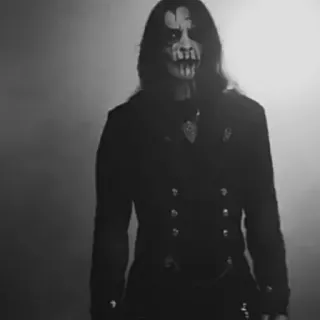 🕸 Black metal, Corpse paint, Música, Sombrio, Terror, Gótico telegram sticker