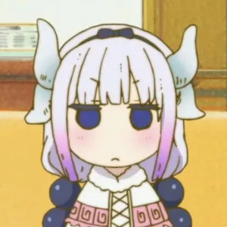 🤬 Kanna Kamui Miss Kobayashi's Dragon Maid anime, dragon, cute, kawaii, kanna kamui, miss kobayashi's dragon maid, character, sticker whatsapp sticker