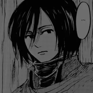 😒 Mikasa Ackerman Attack on Titan ... Anime, Manga, Mikasa, Attack on Titan, Charakter telegram sticker