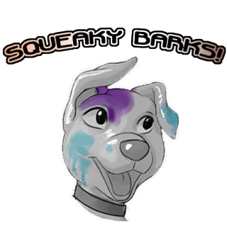 🗣 SQUEAKY BARKS! perro, cachorro, dibujo animado, lindo, animal, mascota telegram sticker
