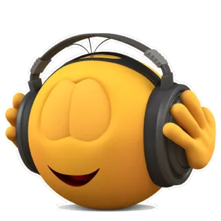 🎼 อิโมจิ, ฟัง, หูฟัง, เพลง telegram sticker